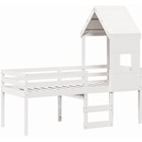 vidaXL Visoki krevet s krovom bijeli 80 x 200 cm od masivne borovine | shoptok.hr