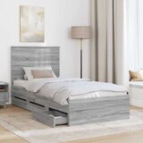  Konstrukcija postelje Siva Sonoma 90 x 200 cm Inženirsko leseno, (5000121615) | Shoptok.si