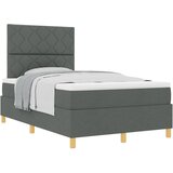 vidaXL Krevet s kutijom opruga s madracem tamnosive boje 120x200 cm Tkanina Cijene