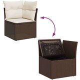 9-dijelni set vrtnih sofa s jastucima poliratan smeđi | shoptok.hr