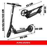 Kruzzel Hyperion b romobil – sklopivi, 200 mm kotači, disk kočnica, amortizer | shoptok.hr