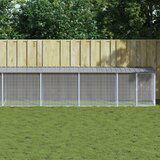 vidaXL Kavez za kokoši s krovom svjetlosivi 1003x98x90 cm čelični Cijene