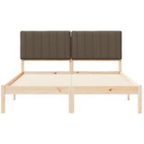  Posteljni okvir z oblazinjenim vzglavjem Taupe 150 x 200 cm, (5000101621) | Shoptok.si