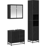 vidaXL set namještaja za kupaonicu 3 pcs crni hrast 65 x 33 x 60 cm | shoptok.hr
