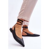 Boto Women's Tied Pointed Ballerinas Black Turriso | shoptok.hr