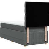  Krevet s oprugama i madracem tamnosivi 90x200 cm od tkanine | shoptok.hr