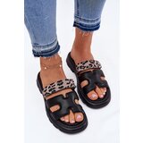 VINCEZA Leather Women's Sandals With Velcro Leopard | Shoptok.si