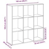vidaXL Pregrada / regal za knjige boja hrasta 102x29x103,5 cm drveni | shoptok.hr