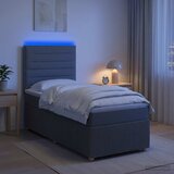  LED okvir za krevet s madracem Tamnosiva 90 x 200 cm Tkanina | shoptok.hr