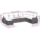  8-dijelni set vrtnih sofa od poliratana s jastucima bež | shoptok.hr