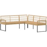  Sjedeća garnitura za vrt 2 pcs Prirodna Poli Rattan Čelik | shoptok.hr
