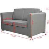  Dvosjed tkanina Svijetlo sivi | shoptok.hr