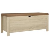  Kutija za pohranu s jastukom boja hrasta 105x40x45 cm drvena | Eponuda.com