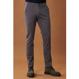 AC&Co / Altınyıldız Classics Men's Anthracite Slim Fit Slim Fit Cotton Flexible Chino Trousers