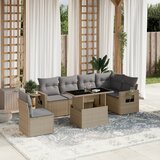 vidaXL 7-dijelni set vrtnih sofa od poliratana s jastucima bež | shoptok.hr