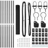 vidaXL Zavarena žica sa 7 stubova Siva 1.2x10 m Čelik | shoptok.hr