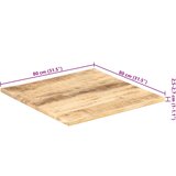 Stolna ploča od masivnog drva manga 25 - 27 mm 80 x 80 cm | shoptok.hr