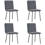 vidaXL Jedilni stoli 4 kosi temno siv žamet | Shoptok.si