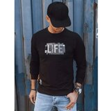 DStreet Black men's sweatshirt with print BX5360 | Shoptok.si