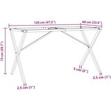  Noge za blagovaonski stol X-oblika 120x60x73cm čelik | shoptok.hr