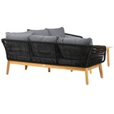 Venture Home vrtna kutna lounge garnitura Chania, prirodna boja / crna | shoptok.hr