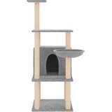  Penjalica za mačke sa stupovima za grebanje svjetlosiva 132 cm | shoptok.hr