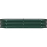  Vrtni povišeni ležaj zeleni 240x80x44 cm od pocinčanog čelika | shoptok.hr