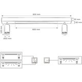  LED plafonsko svetlo PARIS LED/24W/230V + 2xGU10/10W crno | Eponuda.com