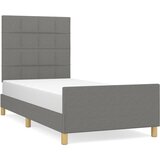 Maison Chic Posteljni okvir - Enojna postelja - Postelja za odrasle brez vzmetnice temno siv 90x190 cm blago-J7911, (21767457) Cene