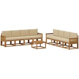  Set vanjskih sofa 9 pcs Prirodna i bež Poliester | Shoptok.si