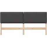  Tapecirani uzglavlje s uzglavljem Prirodna i tamno siva 200 cm | shoptok.hr