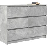  Komoda beton siva 100x35x76 cm konstruirano drvo | shoptok.hr