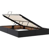  Krevet s prostorom za pohranu s LED-om Crna 140 x 200 cm | shoptok.hr