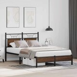 vidaXL Posteljni okvir brez vzmetnice hrast 120x200 cm inženirski les | Shoptok.si