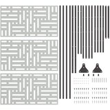  Zaslon za privatnost 100 x 50 x 180 cm Pocinčani čelik Srebrna | Eponuda.com