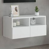  The Living Store Stenska TV omarica bela 60x30x30 cm inženirski les - TV Stenska Omarica, (21499210) Cene