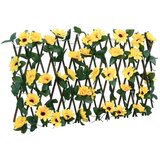 vidaXL Proširiva rešetka od umjetnog bršljana žuta 180 x 20 cm cijene