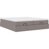vidaXL Otomanski posteljni okvir z vzmetnicami taupe 180x200 cm blago | Shoptok.si