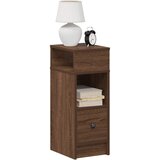 vidaXL Nočne omarice s predalom 2 kosa rjavi hrast 25x31x66 cm | Shoptok.si
