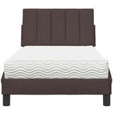  Postelja z vzmetnico temno rjava 80x200 cm blago, (5000022840) | Shoptok.si