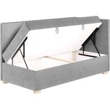 Ghado Sivi kutni dječji krevet s prostorom za odlaganje s madracem 90x200 cm Flexi - | shoptok.hr