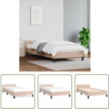 The Living Store Posteljni okvir z vzglavjem brez vzmetnice kapučino 80x200 cm - Posteljni Okvir Z Vzglavjem, (21737241) | Shoptok.si