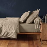 Douceur d intérieur Bež napenjalna bombažna rjuha 90x190 cm Lina – | Shoptok.si