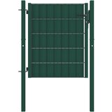 vidaXL Vrata za ograjo PVC in jeklo 100x81 cm zelena | Shoptok.si