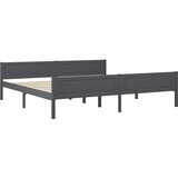  Okvir kreveta bez madraca Masivna borovina siva 200x200 cm | shoptok.hr