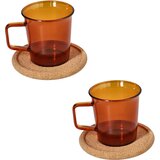 Tognana Set od 2 šoljice za kafu Dolce Casa Outline, 9 cl, Sa tacnama, Ćilibarne Cene