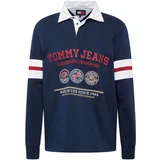 Tommy Jeans Majica 'VARSITY EXPLORER' bež / mornarsko plava / crvena / bijela