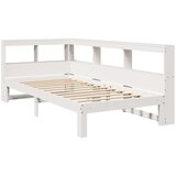  Krevet s regalom za knjige bez madraca bijeli 75x190cm borovina | shoptok.hr