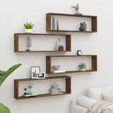  Kockaste zidne police 4 kom boja hrasta 100 x 15 x 30 cm drvene | shoptok.hr