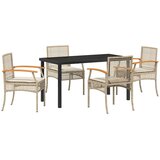  Vrtni set za objed s jastukom 5 pcs Bež i crna Ratan | shoptok.hr